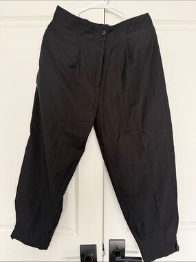 Women’s Black Button Cuffed Pants